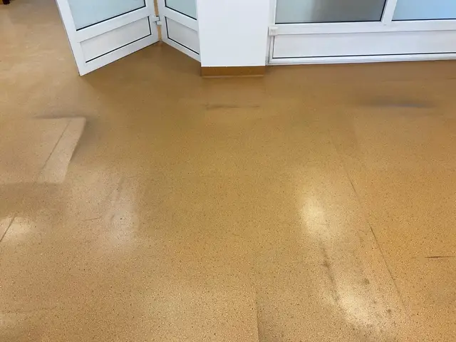 Wykładzina ze śladami eksploatacyjnymi przed czyszczeniem